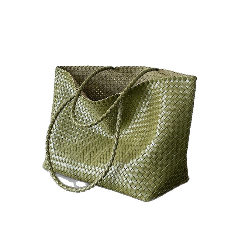 Geweven dames schoudertas luxe tote tas modieuze handtas_voghion.com