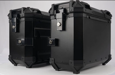 Aluminum Alloy – Motorcycle trunk - 35l-side-boxall-black