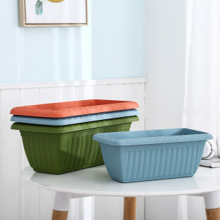 New rectangular planting flower pot vegetable pot family gardening balcony flower pot resin quantity thickening source manufacturer