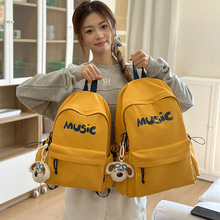 美式高街书包初中生男生小众高颜值双肩包小学生大容量减负背包女