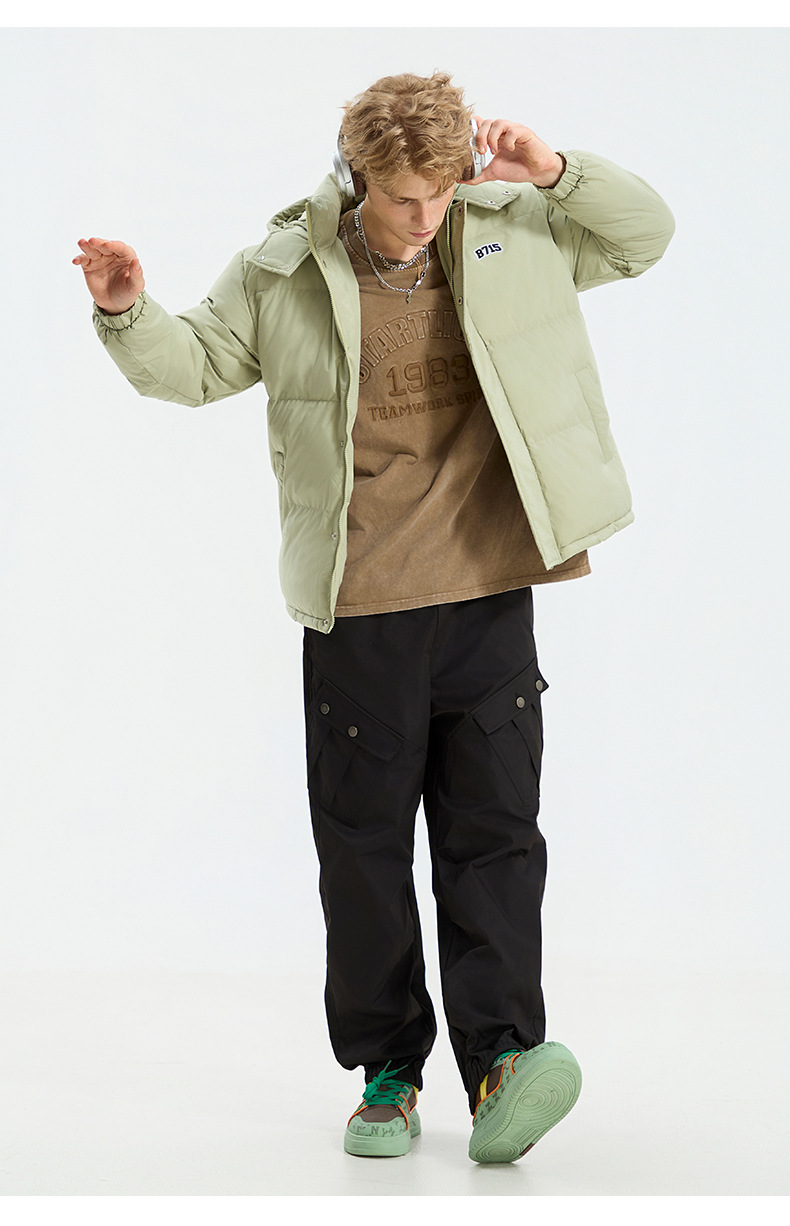 Giacca in cotone con cappuccio tinta unita 2025, giacca invernale in cotone ampia e spessa, cappello staccabile, giacca in cotone e giacca calda_voghion.com