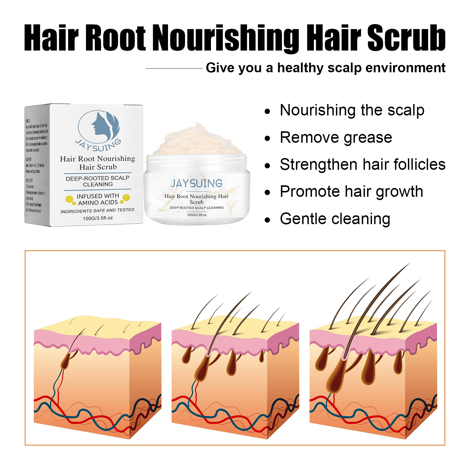 mars Root Nourishing Scrub for Deep Cleansing of the scalp, Moisturizing Roots, Smoothing Protecting Thick and_voghion.com