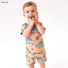 littlebuddy歐美風短袖童套裝男童2-7歲棉兒童套裝發兩件套新款