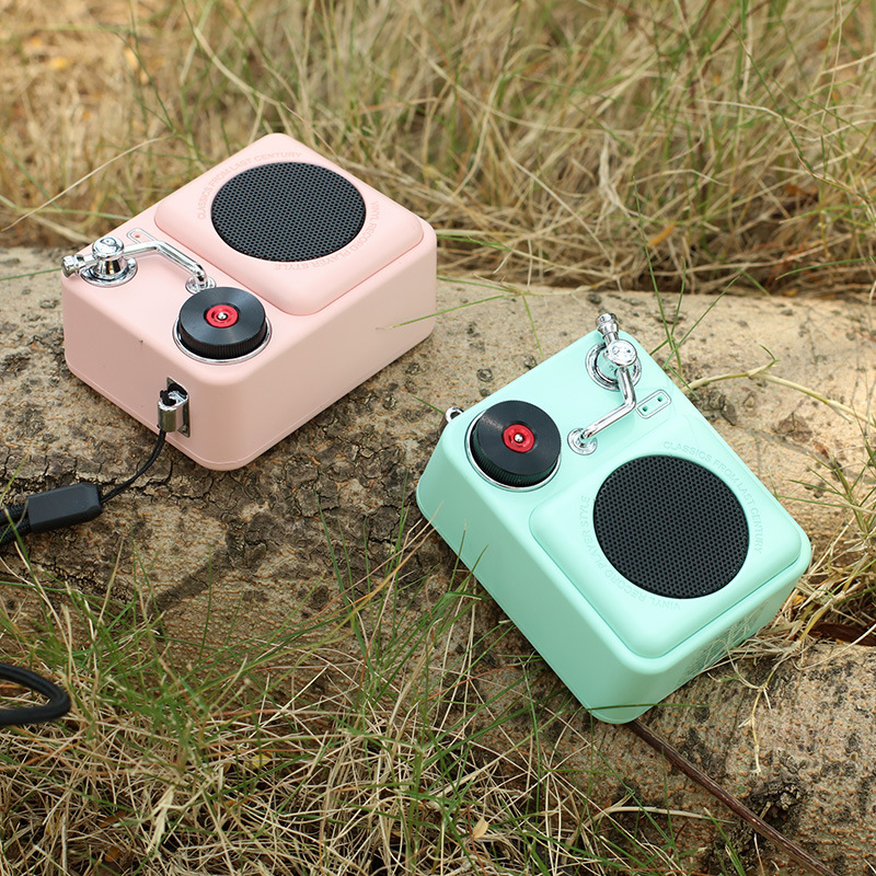 艾吾AVWOO新型bluetoothスピーカー復古原子レコード機携帯型屋外ミニ音響工場プレゼント|undefined