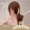 Metal retro crab pin, elegant big hairgrip from pearl, shark, South Korea, simple and elegant design