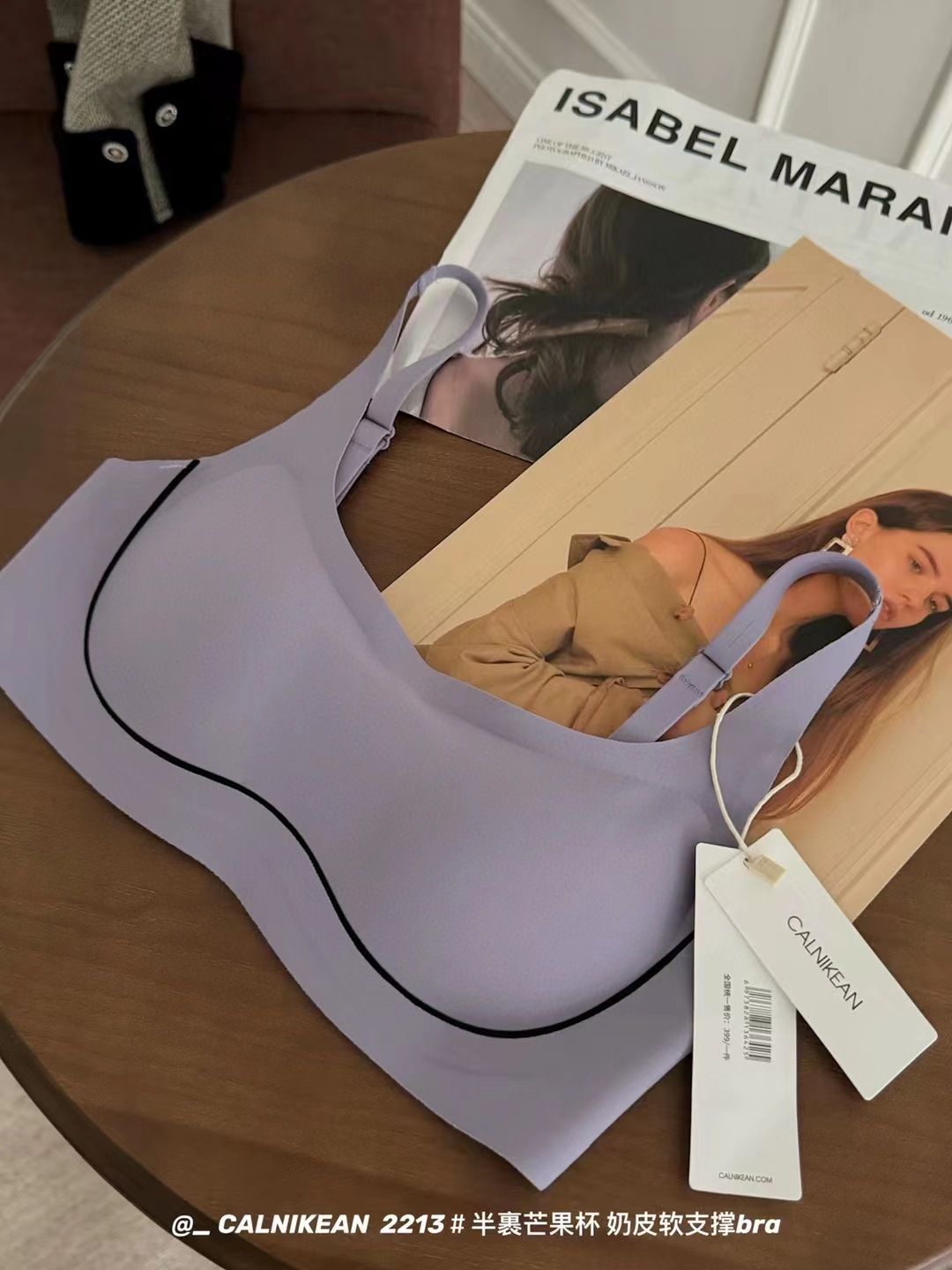 Cuello cuadrado delgado mango taza ropa interior mujer transpirable sin marcas de soporte suave pecho pequeño se reúne sin anillo de acero sujetador de pecho