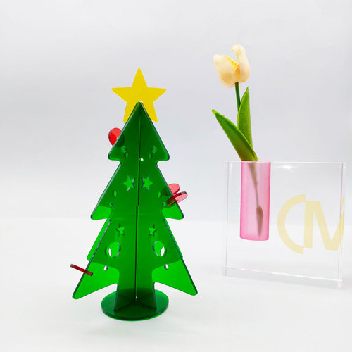 Factory direct sales acrylic Christmas tree Christmas gift diy creative decoration ornaments mini model home high-end