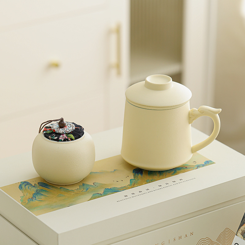 茶杯陶瓷杯子茶水分离杯过滤泡茶杯办公马克杯批发logo定制伴手礼