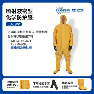 Jiudu Anke Dj-1Wp Jd-1Wp Liquid-Tight External Chemical Protective Clothing Category 2/B-Level Acid and Alkali Resistant Protective Clothing