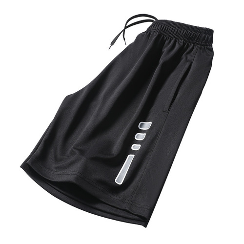Men's Running Shorts Summer Ice Silk Thin Quick-Dry Basketball Loose Comfort Fitness Training Casual Five-Finger Shorts