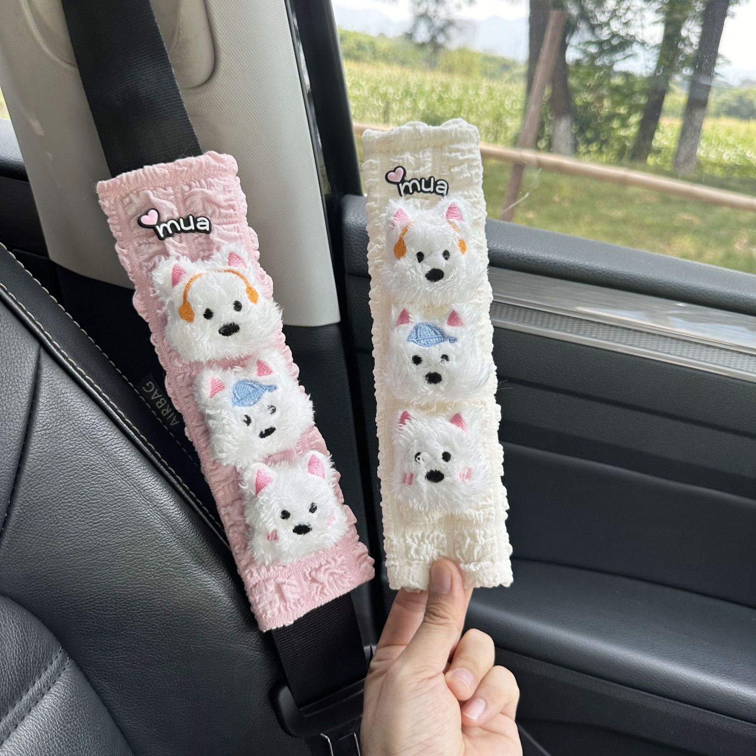 Funda Protectora para Cinturón de Seguridad de Poliéster Decorativo para Coche
