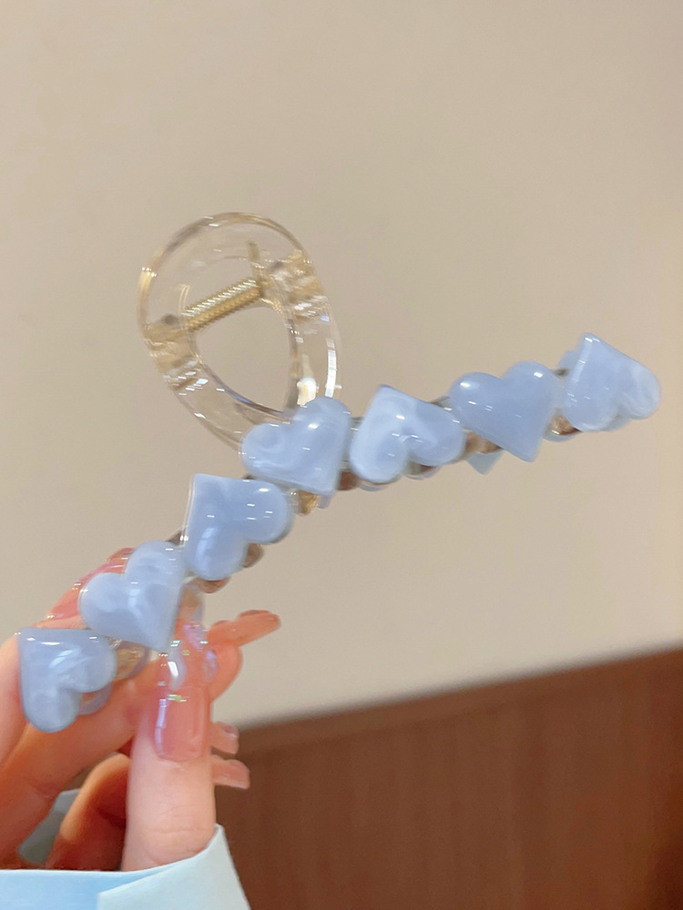 50g Weight Hair Claws Hair Accessories Type 1 Piece Quantity Daily Occasion Plastic Material Heart Shape Pattern Women's Gender Sweet Style Women's Sweet Heart Shape Plastic Hair Claws 6