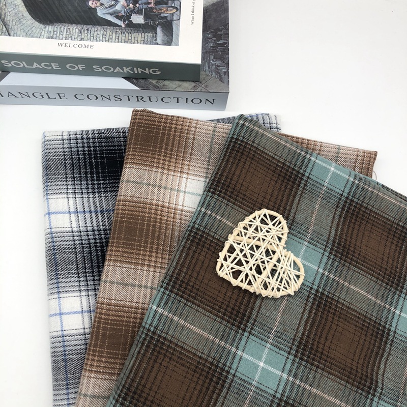 32支全棉格子面料 斜纹高密春夏衬衫连衣裙防晒服格子布 小清新格