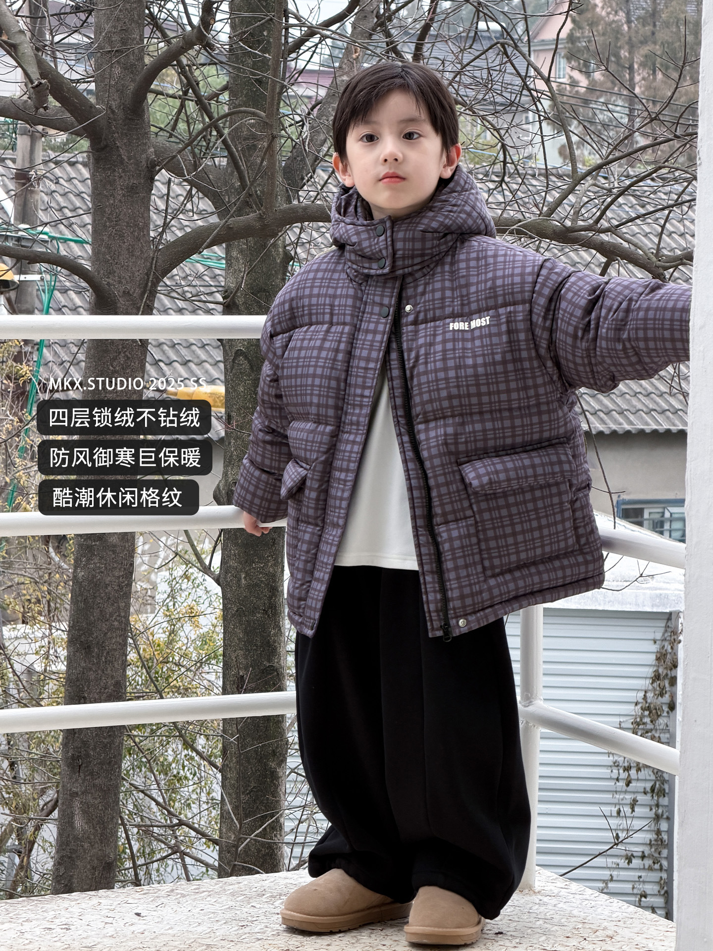 Chaqueta de invierno para niños con chaqueta encapuchada de invierno para niños 2025 nuevo 90 chaqueta de chaqueta blanca para niños