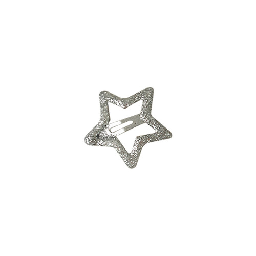 Lady y2k star hair clip niche design side clip trendy cool ins style versatile hair accessory subtle shimmering pink and silver hair clip