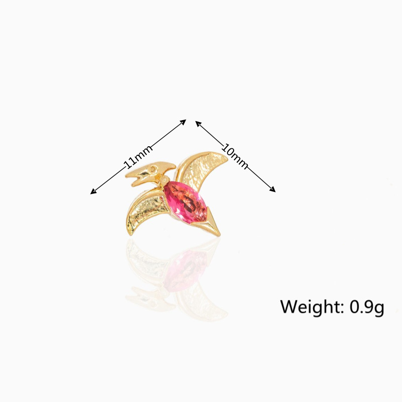 Wholesale dinosaur earring tropical animals colored zircon earring Nihaojewelrypicture7