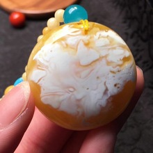 天然原矿俄料蜜蜡公主扣吊坠满蜜鸡油黄瓷白花蜡蜜蜡原石