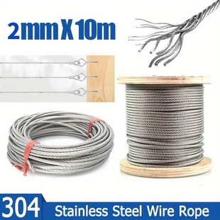 Cross-border stainless steel wire rope cable clothesline camping rope dog traction rope dog chain wire rope rigging