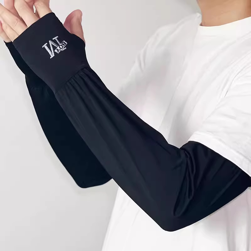 Sun Protection Ice Sleeves for Women in Summer, Uv Protection, Extra Fat, Ice Silk Sleeves, Loose Hand Sleeves, Outdoor Arm Guards, Men's Gloves