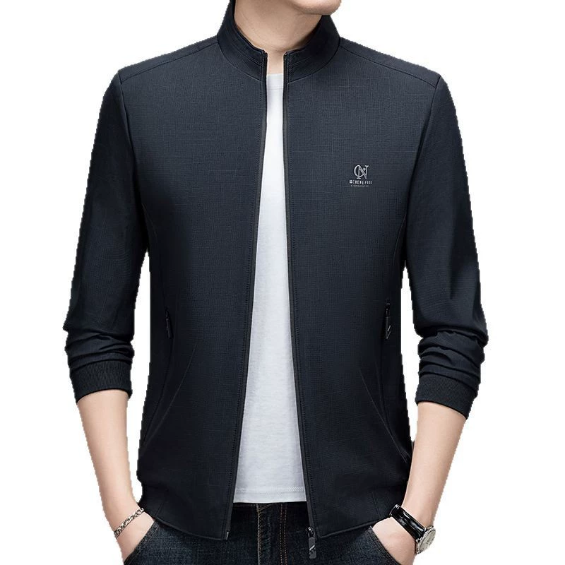 Autumn jacket for leisure with zipper