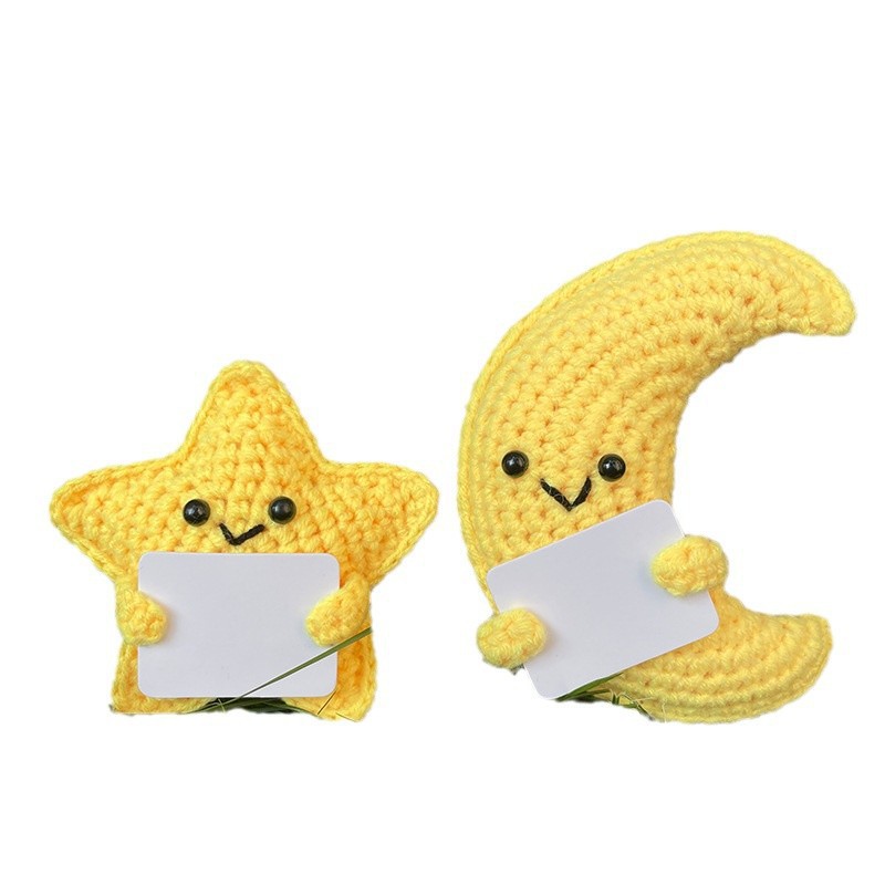 Navidad transfronteriza energía positiva papa tomate expresión divertida hilo de lana hecho a mano ganchillo pepino verduras adornos de frutas