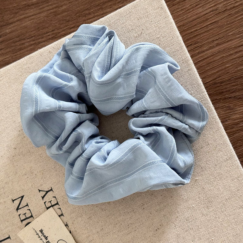 Women's Sweet Simple Style Stripe Cloth Pleated Hair Tie display picture 5