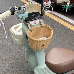 *電気自動車吊り下げバッグ、フロント籐バスケット、バッテリーカー、自転車、ユニバーサル多機能収納バスケット