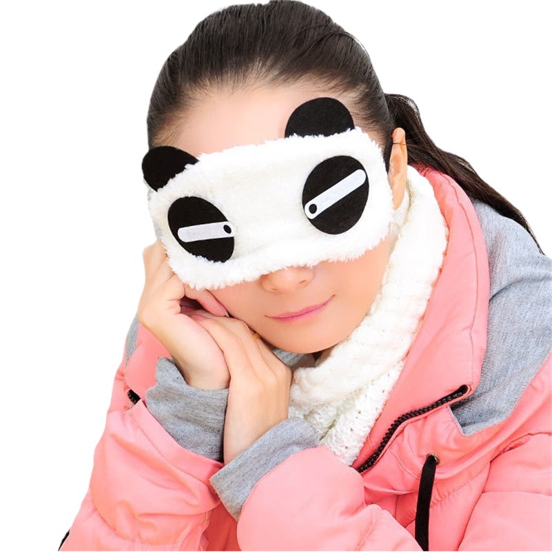 Nuevo estilo coreano creativo lindo de dibujos animados suave Panda máscara de ojos máscara de Ojos de sombreado de sueño al por mayor