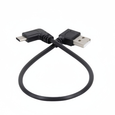 Car-Mounted Dual Elbow Short Usb2.0 to Typec Data Cable 3.1 Side Left and Right 90-Degree Bend C-Type Port Charging Cable