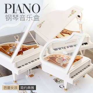 创意跳舞芭蕾旋转女孩钢琴音乐盒发条八音盒天空之城生日礼物礼品