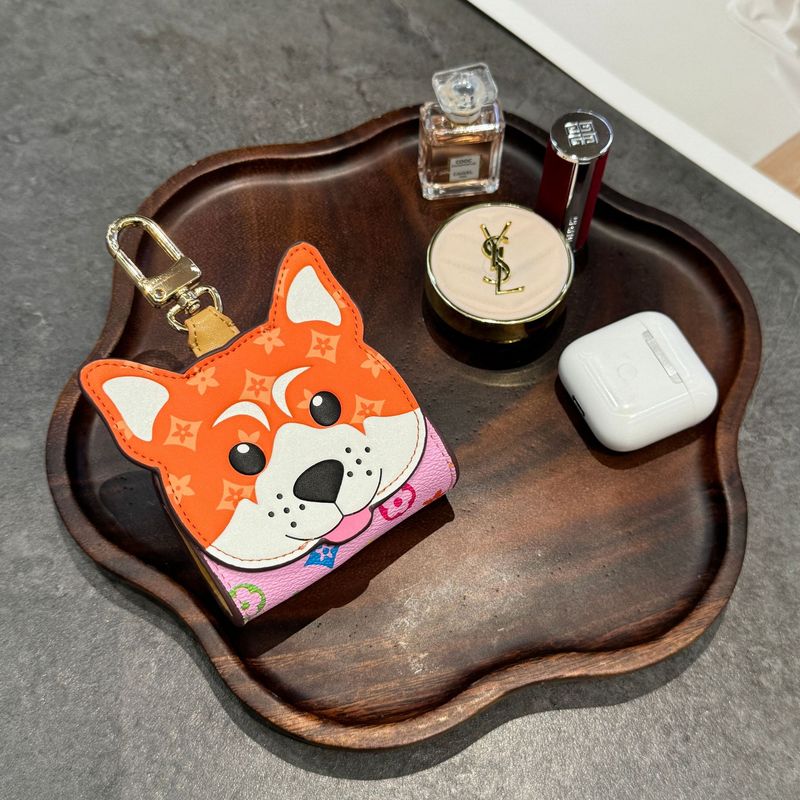 L * V 新しい老眼柴犬子犬頬小熊 airpods ヘッドフォンバッグペンダント Apple ヘッドフォンシェル卸売|undefined