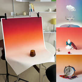 感渐变背景布大尺寸摄影拍照道具竖版背景纸产品静物人像写真