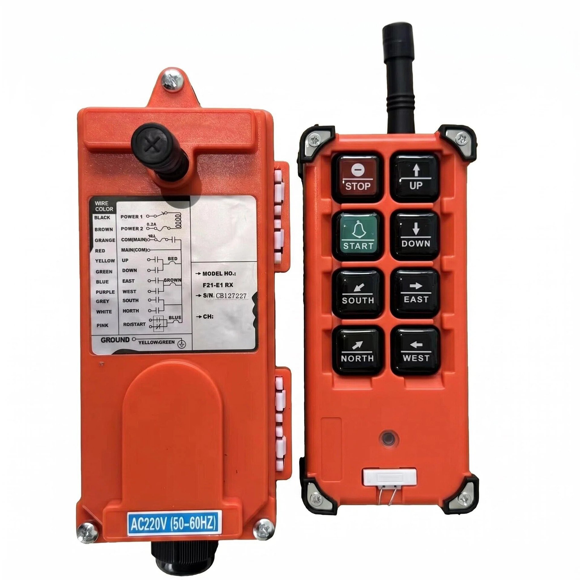 F21-E1B Botón en inglés Control remoto industrial inalámbrico Versión de exportación transfronteriza Control remoto de conducción Control remoto Yuding