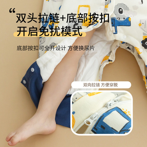 棉布树新款婴儿睡袋秋冬加厚纯棉宝宝睡袋幼儿园儿童空调房防踢被