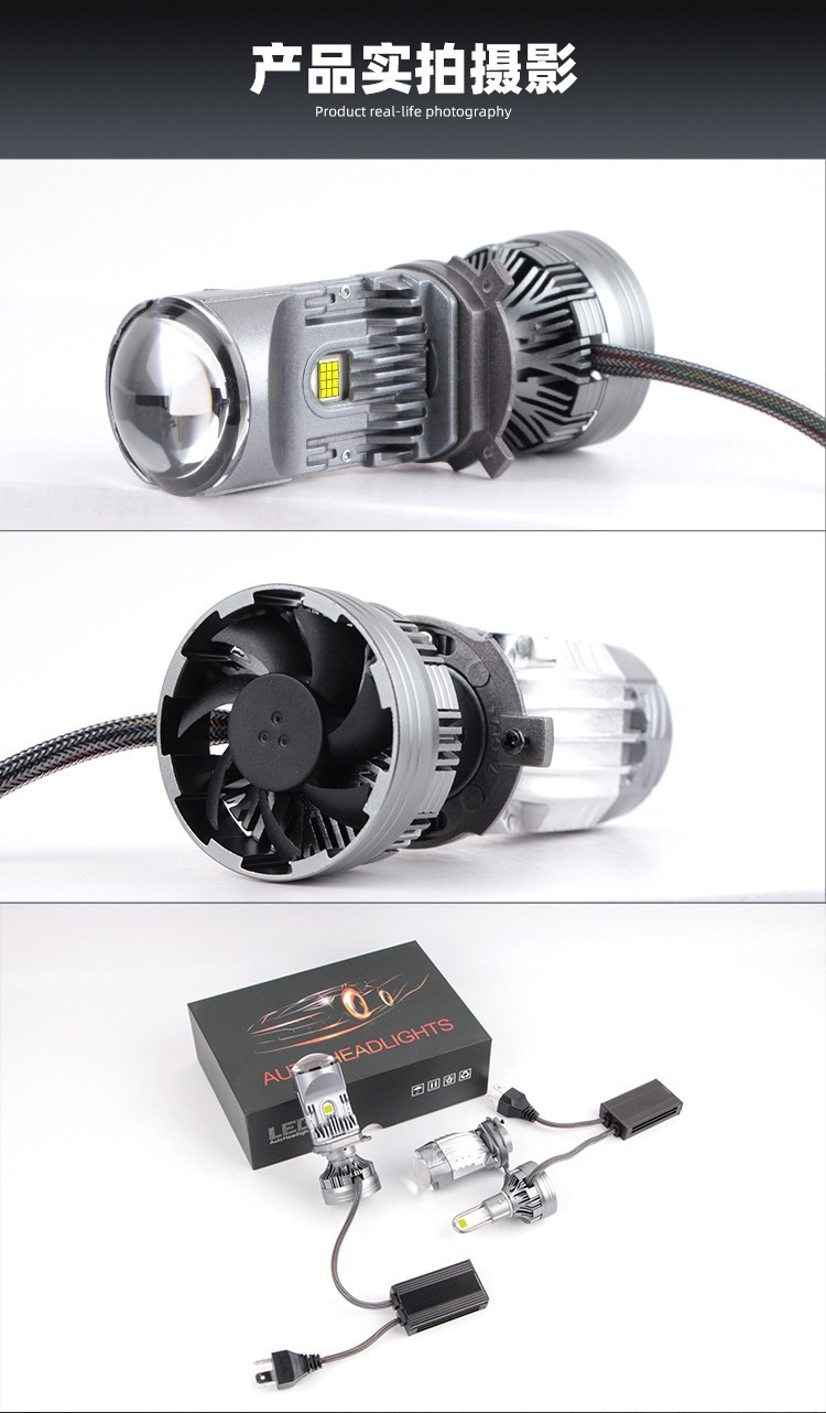 Motorcycle M01U Super Bright LED Lens Laser Matrix Headlight Modified