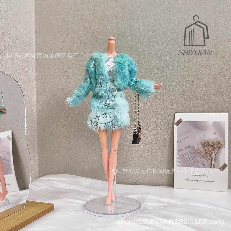 11-Inch 30cm Barbie Doll Fashion Series Clothing Plush Dress Skirt Set Wholesale Foreign Trade