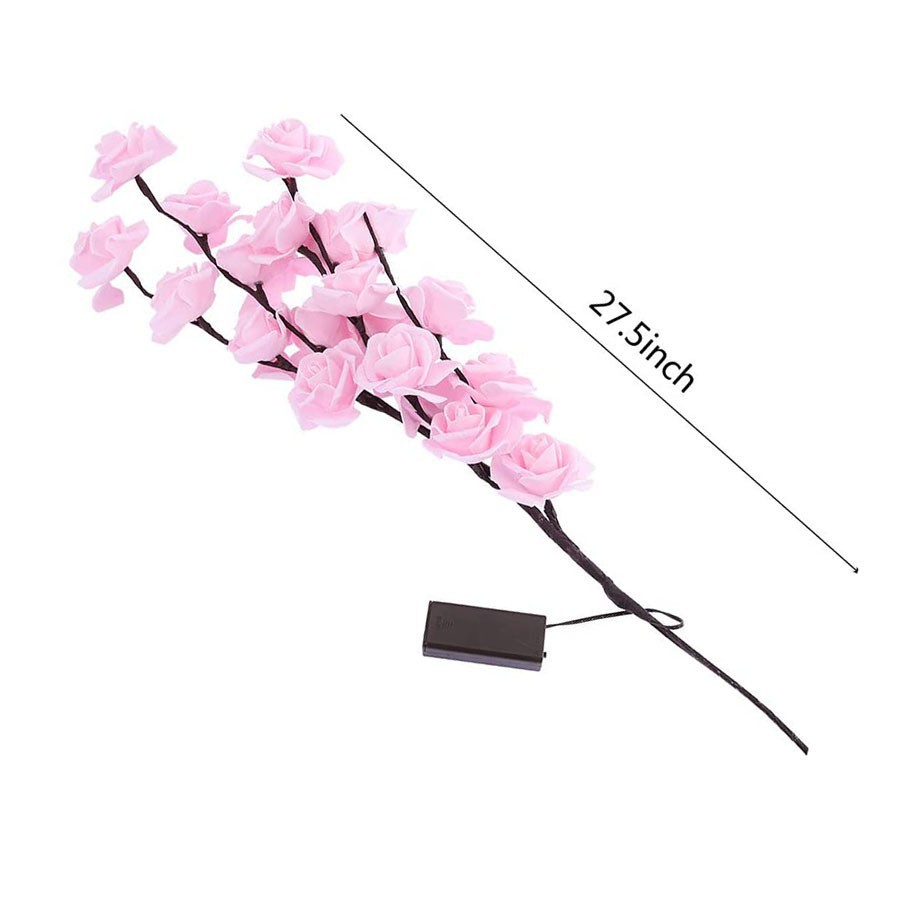 Lámpara decorativa del día de San Valentín Lámpara de amor Lámpara de color rosa Luz de clip de foto Cadena de luz Tanabata Ambiente romántico Lámpara de rama