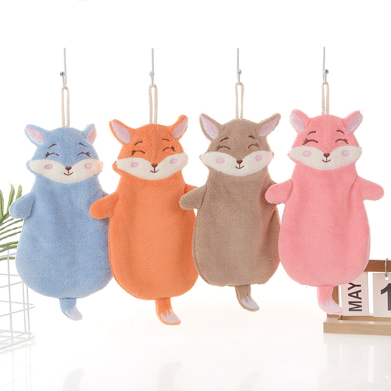 Новые маленькие детские towels с милым картоном лисёнка можно повесить на кухне и в ванной, впитывающие и быстро сохнущие полотенца для рук, опт