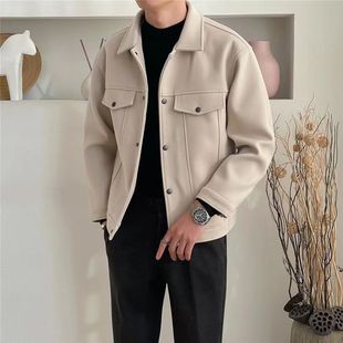 Men's Woolen Coat Autumn and Winter 2023 New Korean Style Trendy Versatile Stylish Casual Jacket Men's Top