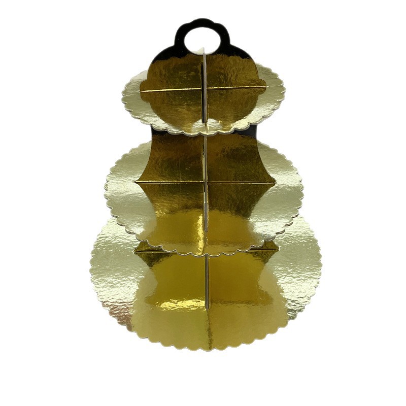 Fábrica en el lugar de la fiesta desechable estante de pastel de papel fiesta de cumpleaños diseño de estante de pasteles estante de bocadillos