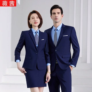 2023修身职业气质西服套装男女业务部商务工装公司上班工作服正装