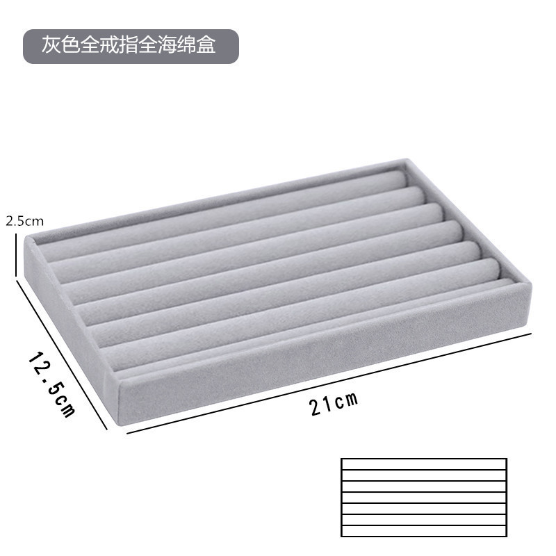 Muestra de joyería negra de alta calidad de tela de vello para ver paletas de joyería caja de almacenamiento collar de joyería anillo bandeja de visualización image 42