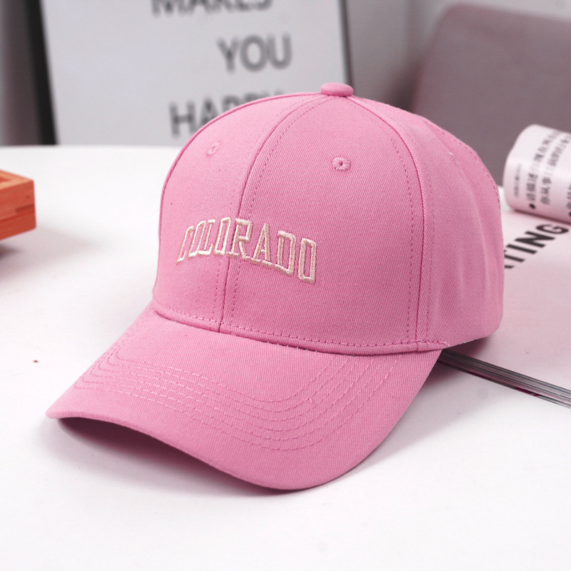 Women's Autumn New Hard Top Baseball Korean Version Fashion Letter Embroidered Wide brim Duck Tongue Hat_voghion.com