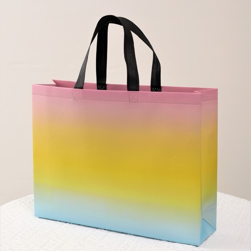 Laser coated clothing gift packaging bags, multi-color non-woven bags, advertising shopping handbags with logo printing