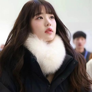 Zhang Yuanying's Fox Fur Scarf Imitation Fur Scarf Women's Autumn and Winter Neck Sleeve Double-sided Thickened Warm Wool Collar Universal