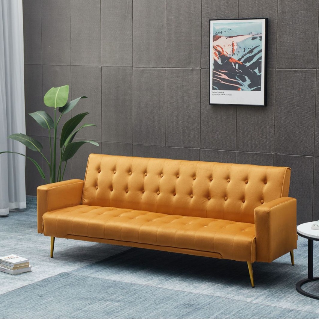 Sofá cama multifuncional de madera sólida plegable de almacenamiento de doble propósito pequeño tipo sala de estar desmontable sofá cama doble simple
