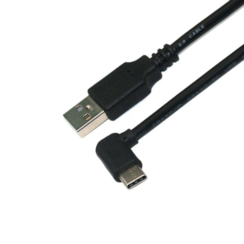 USB2.0 к USB-C кабель данных под углом 90 градусов Type-C 90° скорость зарядки