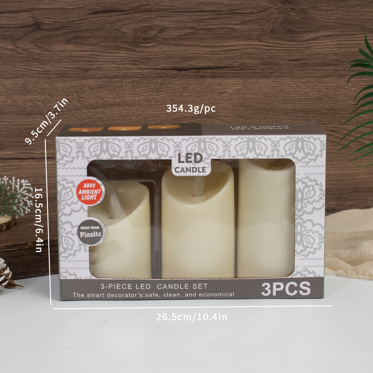 7.5*10/12.5/15CM 광택 스윙 3 팩 (배터리 제외)