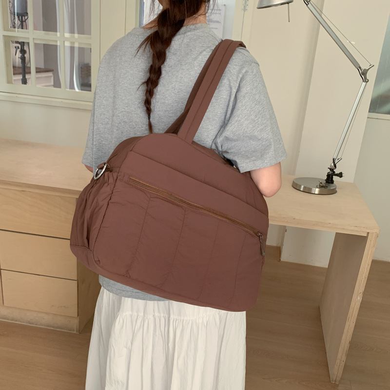 跨境新款旅行大容量女2026防水尼龙便携手提包上班通勤斜挎托特包