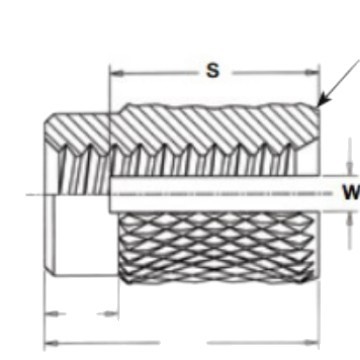 ��������ͭ��ĸPPB-0420-2 ��ѹ��ĸpress-in inserts 1/4-20THD